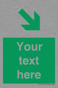 Custom Safe condition: Green Down right arrow